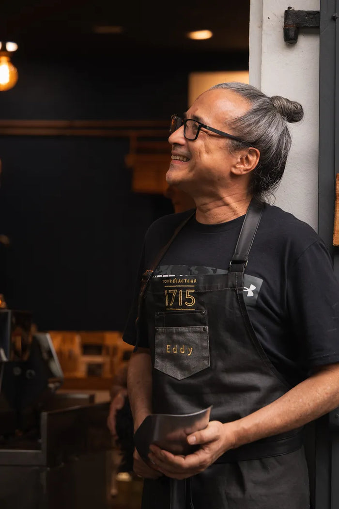 Premier échange avec le torréfacteur à la boutique